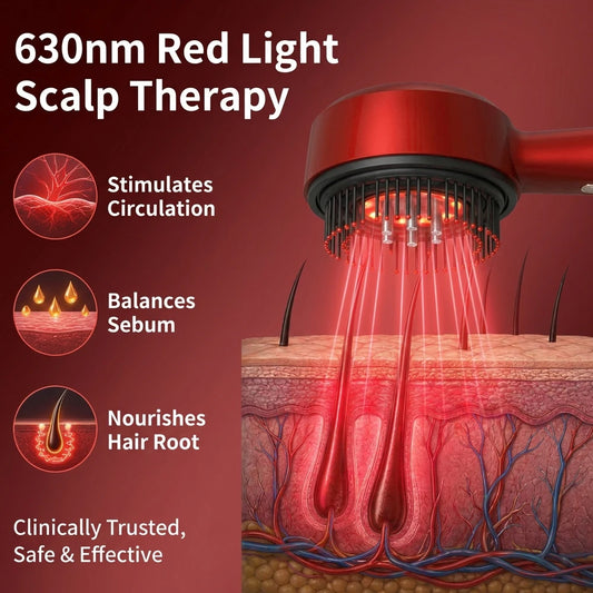 🔥 Red Light Scalp Massager
