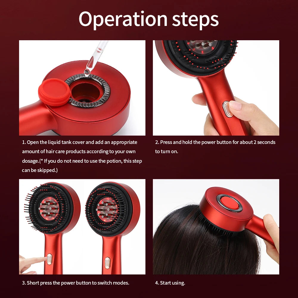 🔥 Red Light Scalp Massager