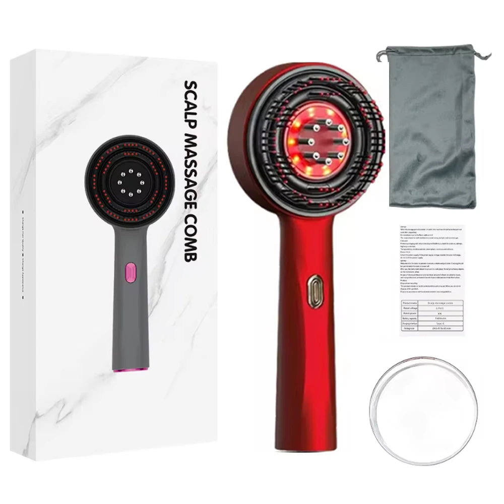 🔥 Red Light Scalp Massager